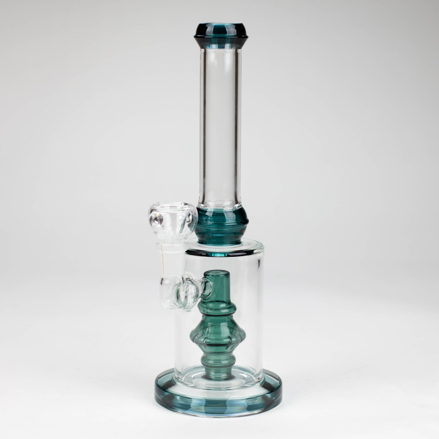 10" color accented glass water bong with diffuser_3
