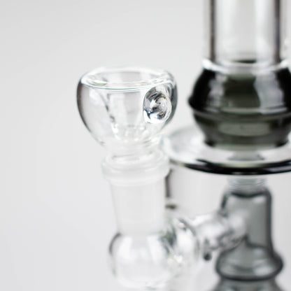 10" color accented glass water bong with diffuser_10