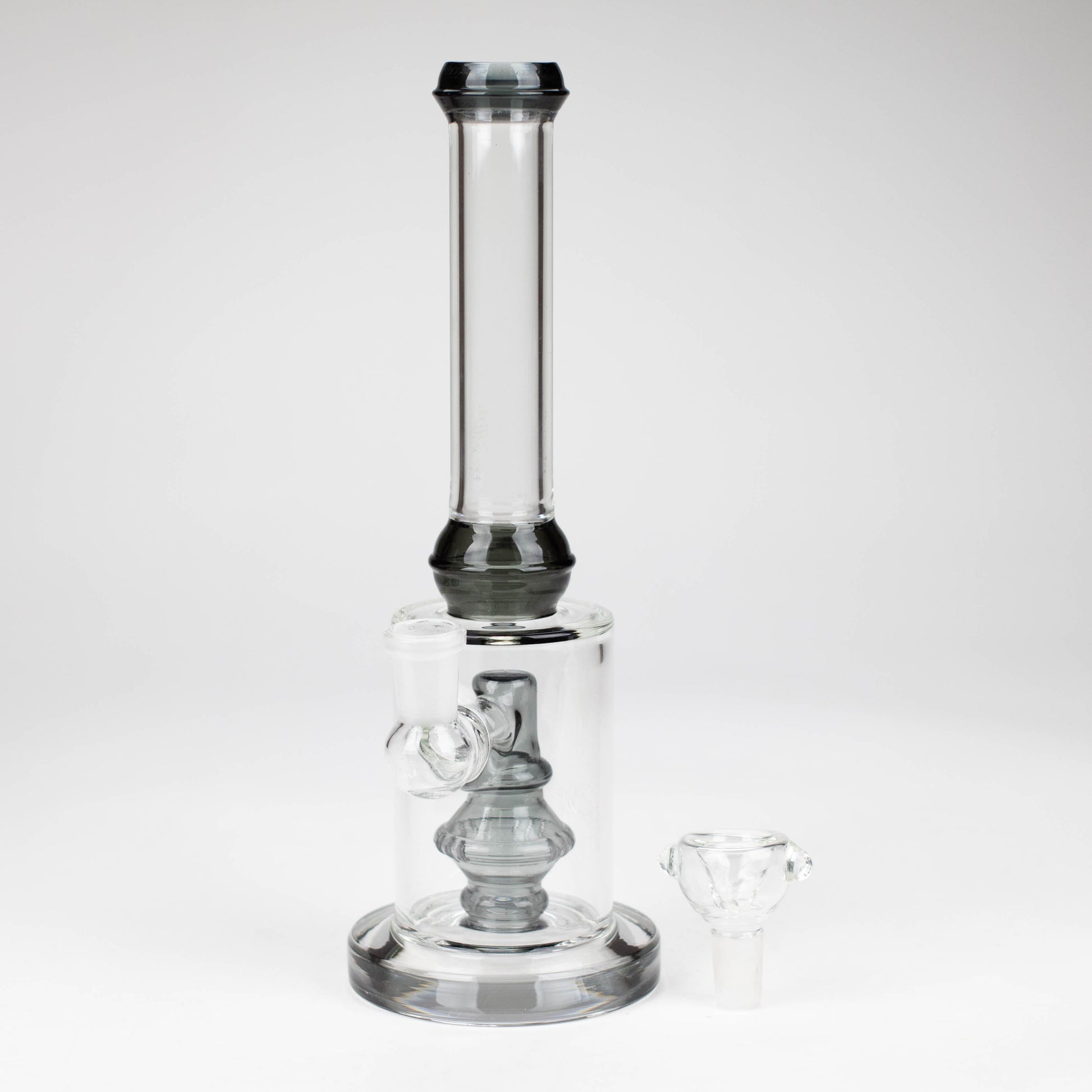 10" color accented glass water bong with diffuser_2