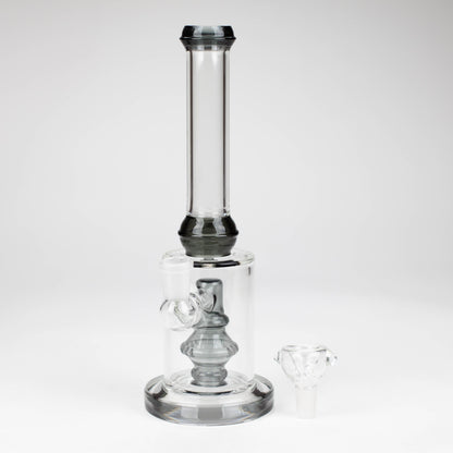 10" color accented glass water bong with diffuser_2