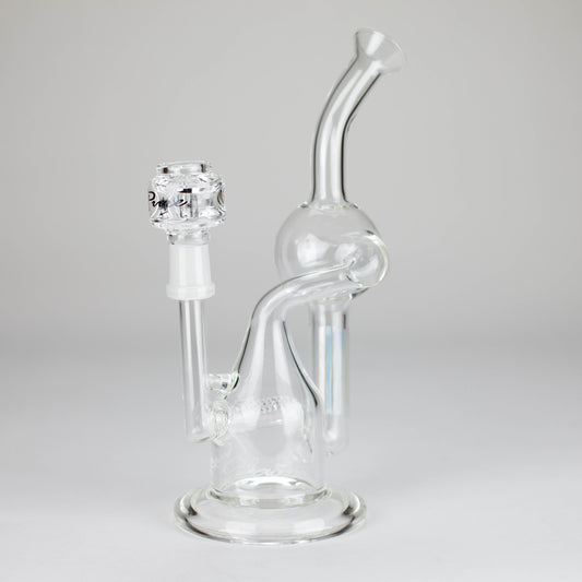 Pure Glass | 8" Infinity Recycler 2 - Flower and Dab_0