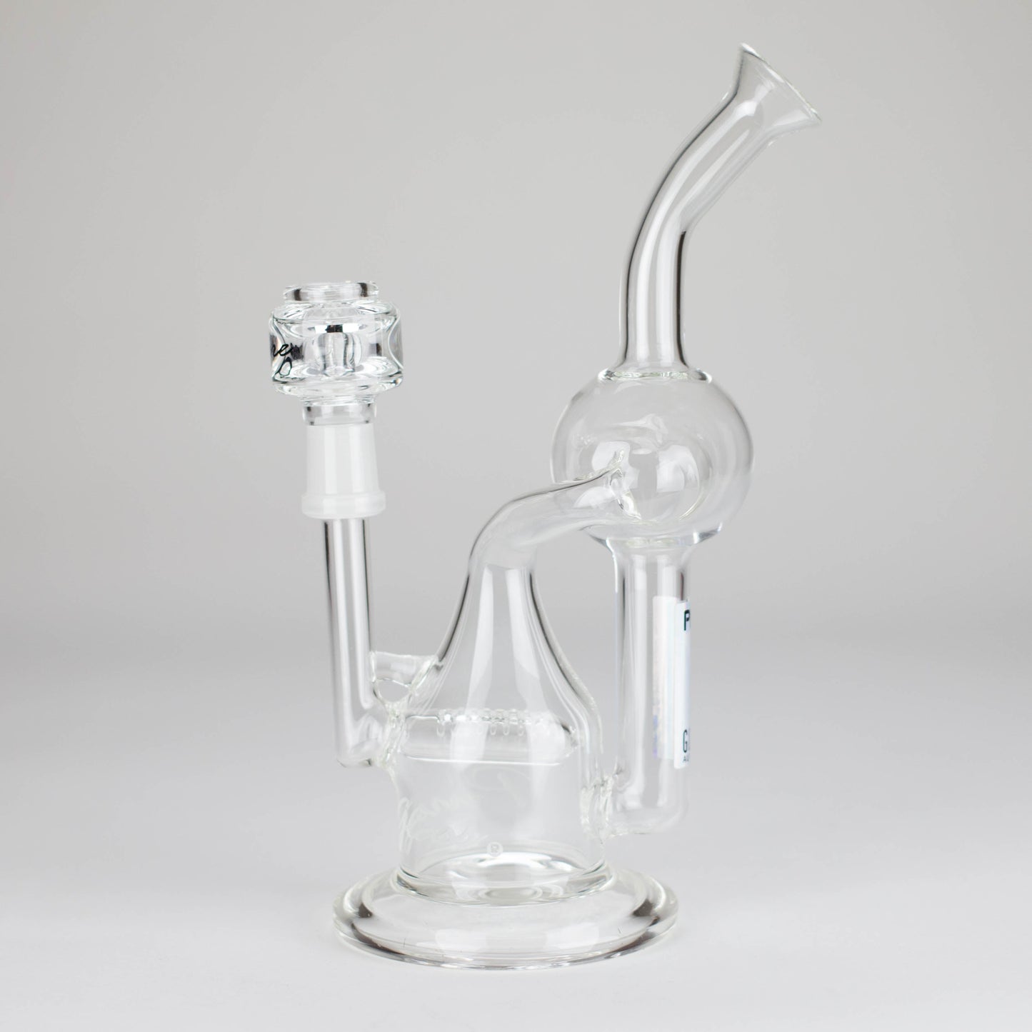 Pure Glass | 8" Infinity Recycler 2 - Flower and Dab_3