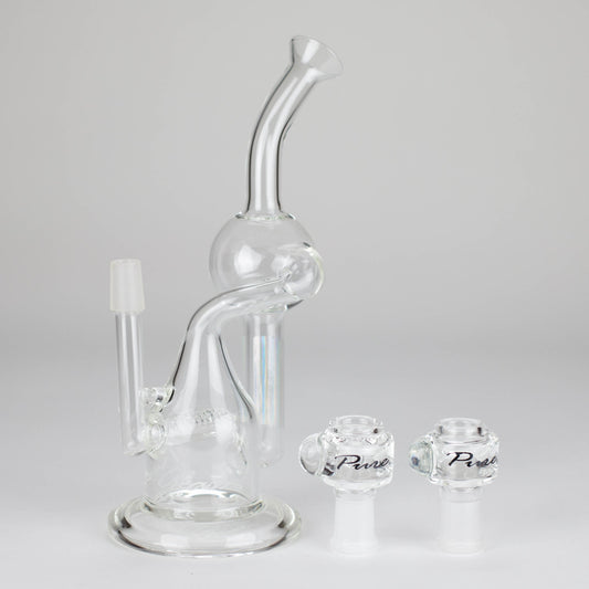 Pure Glass | 8" Infinity Recycler 2 - Flower and Dab_1