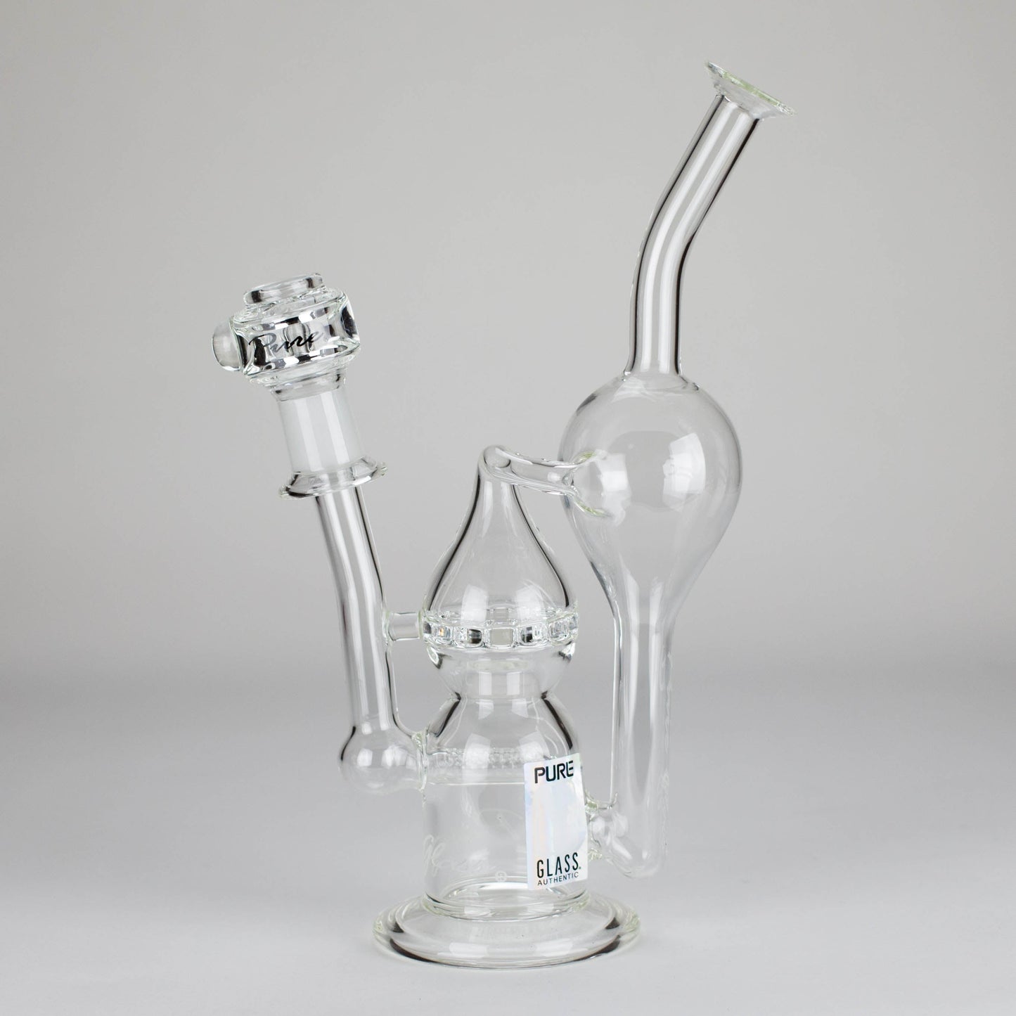 Pure Glass | 12" Infinity Recycler - Flower and Dab_4
