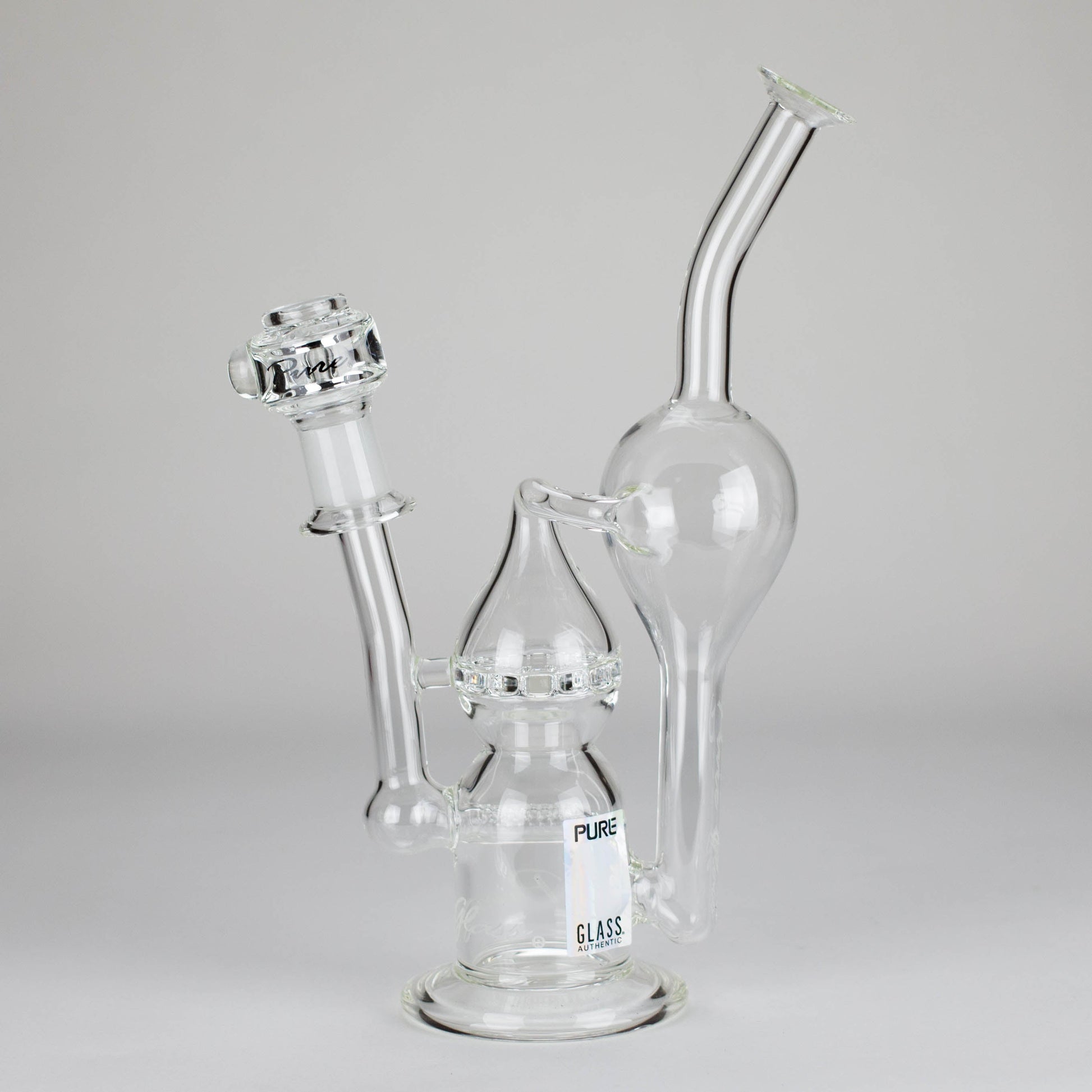 Pure Glass | 12" Infinity Recycler - Flower and Dab_4