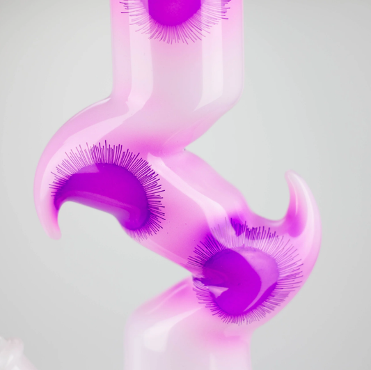 9.5" Flower Designed Bong - Assorted Color [PIP651]