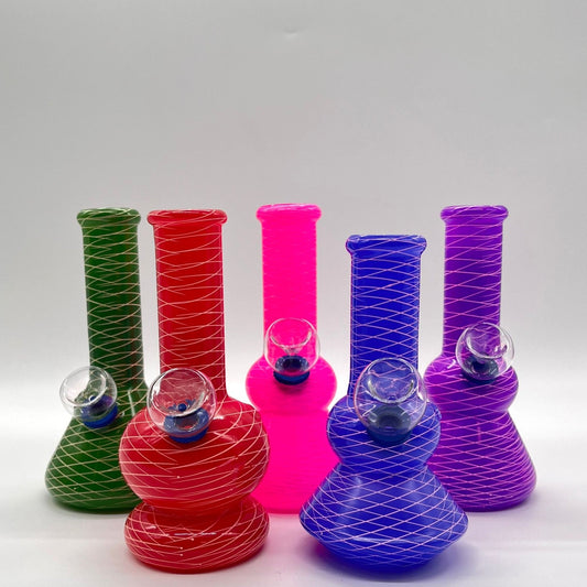 6" Glass Bong - Assorted Color [PIP560]