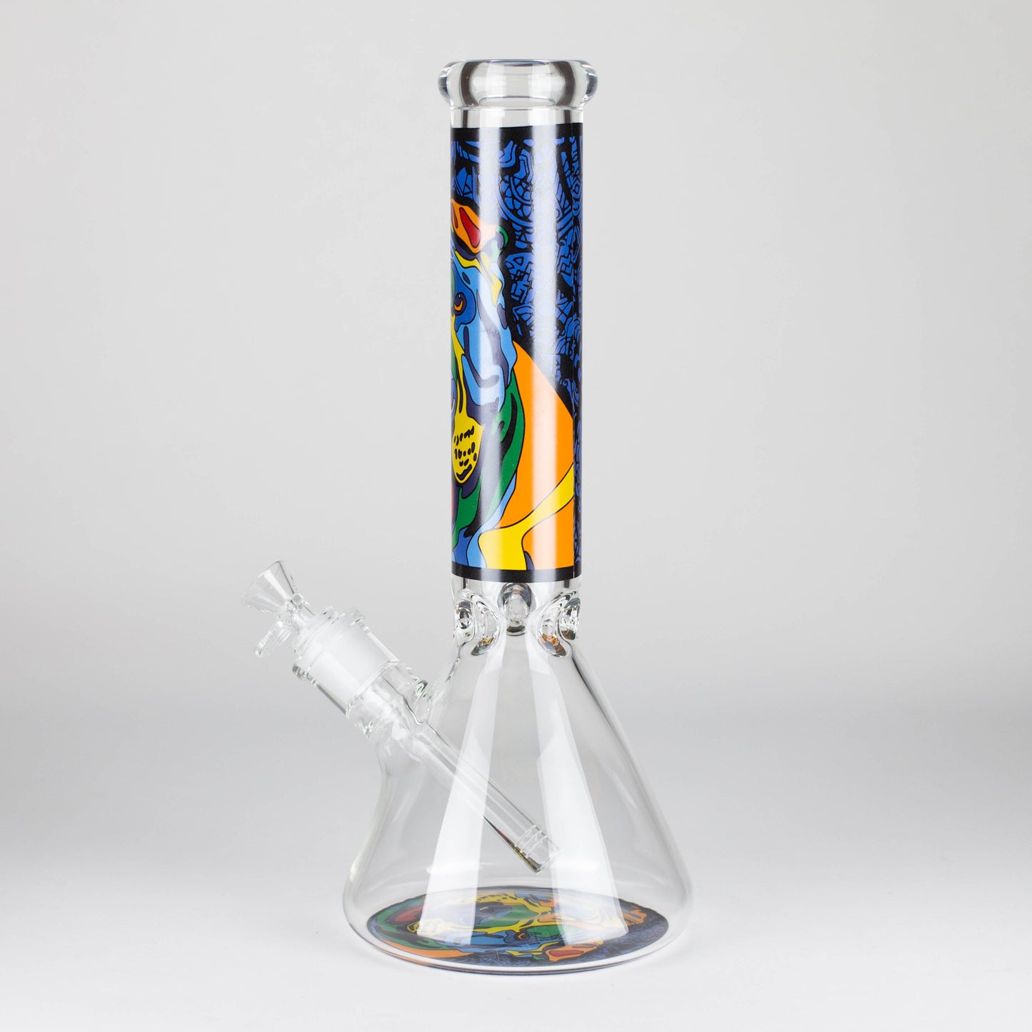 14" 7 mm Glass Bong With Dog Design