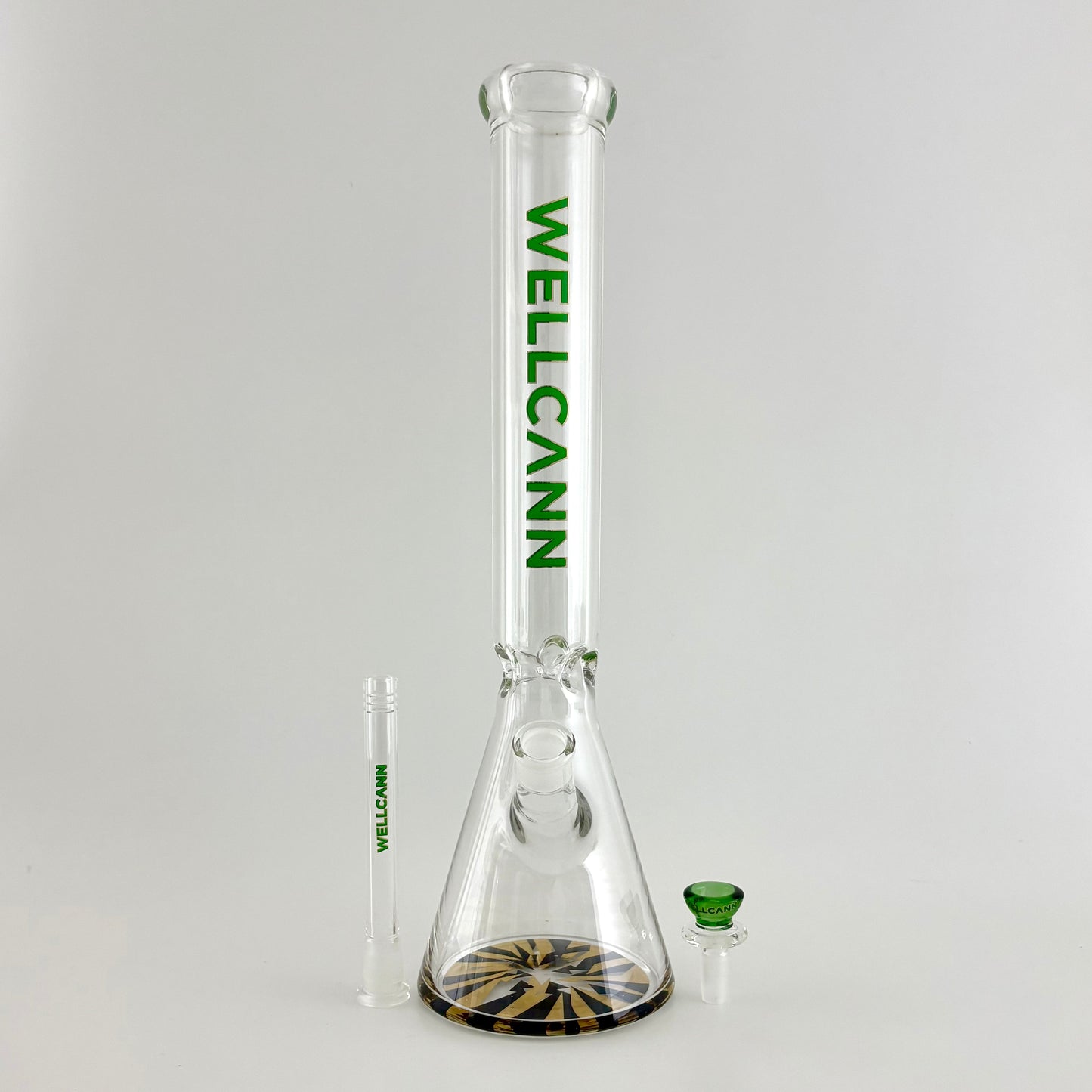 Wellcann | 17" Thickened Base Chrome Beaker Glass Bong