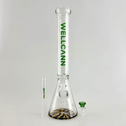 Wellcann | 17" Thickened Base Chrome Beaker Glass Bong