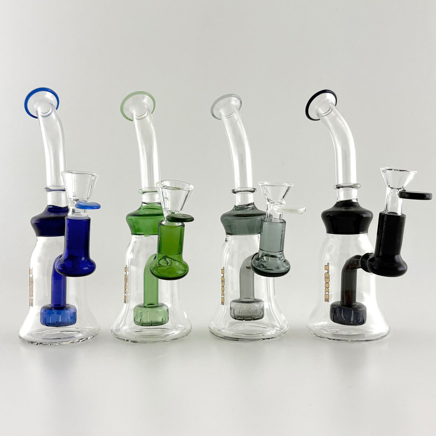 Toke |  8” Glass Dab Rig - Circ Perc