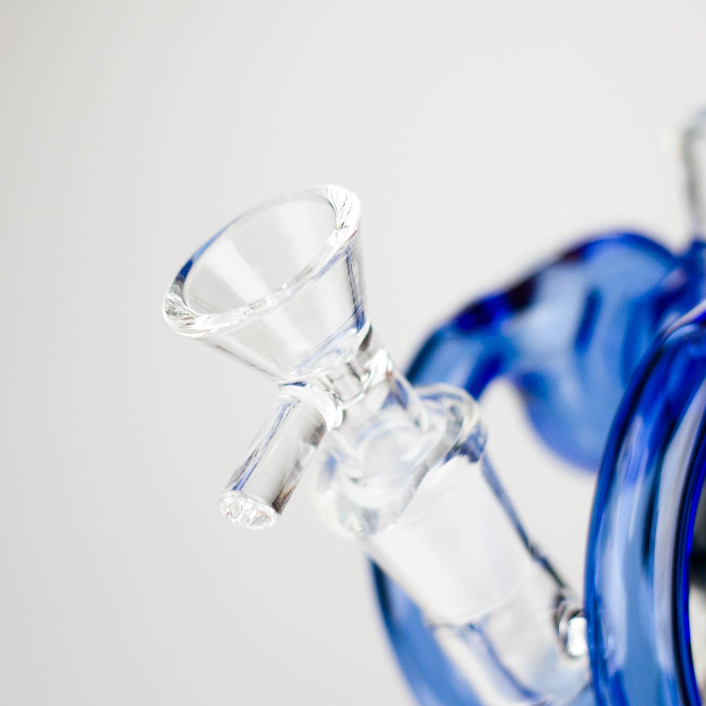 8" Color Accented Recycle Oil Glass Bong