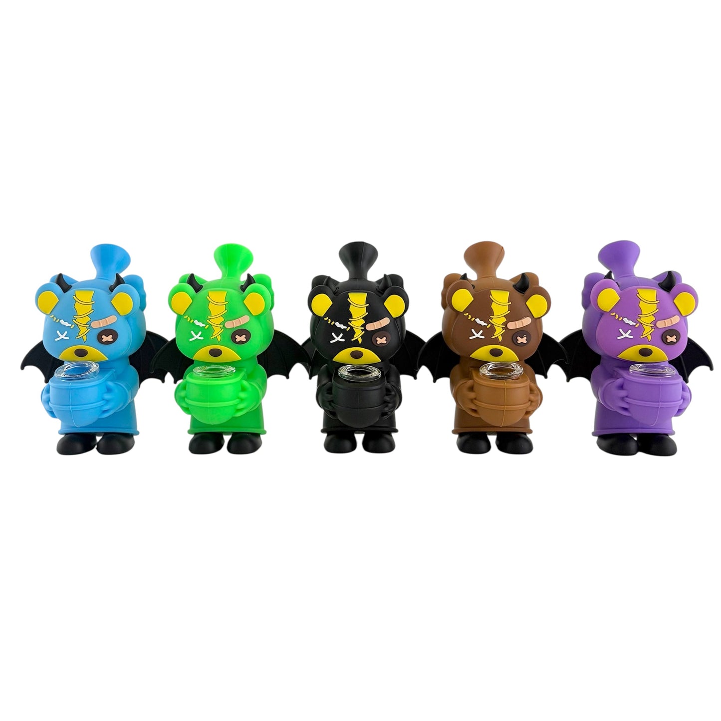 6" Franken-Bear Silicone Water Pipe