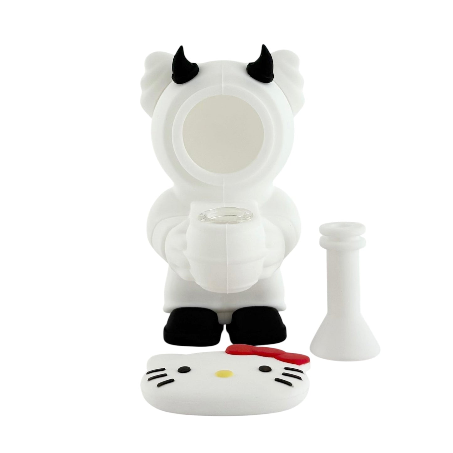 6" Silicone Kitty Water Pipe – Assorted Colors
