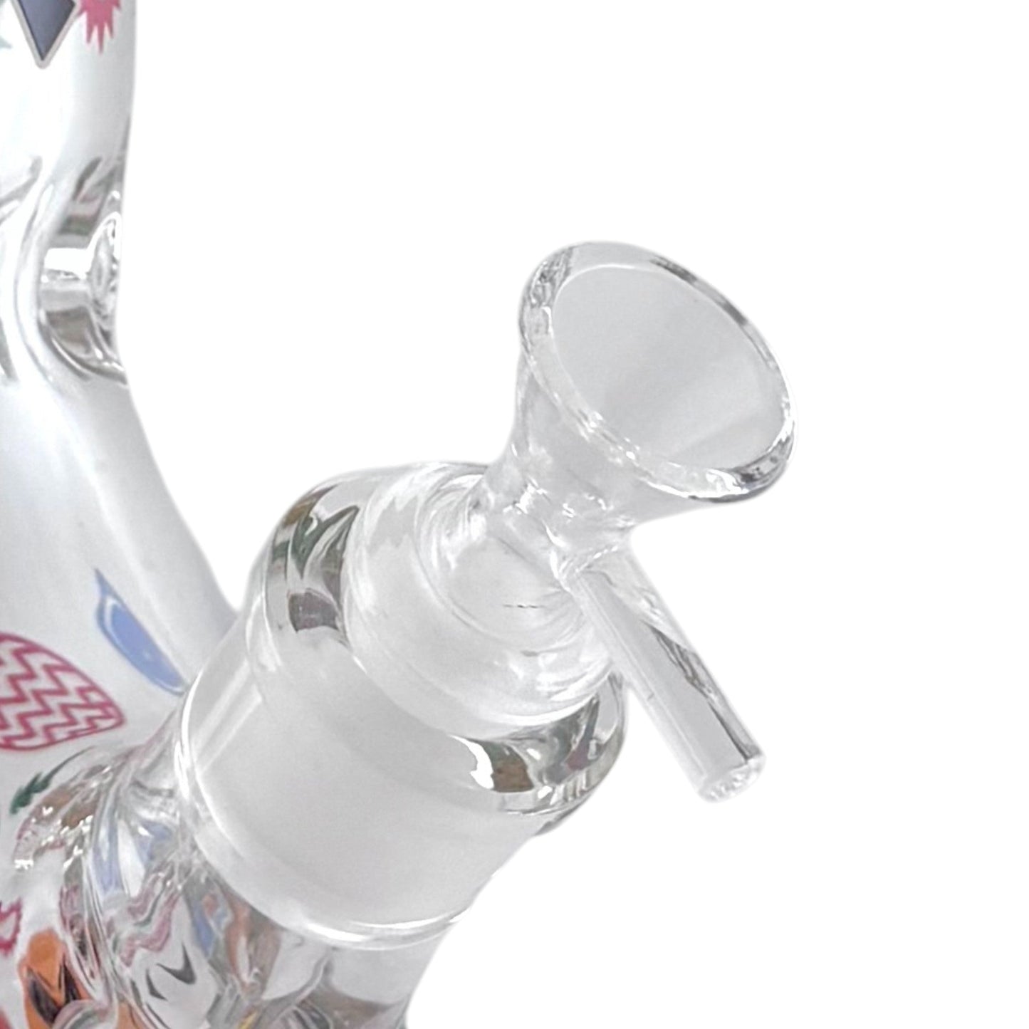 14" Glass Beaker Bong – 7mm Thick with Sticker Art Designs
