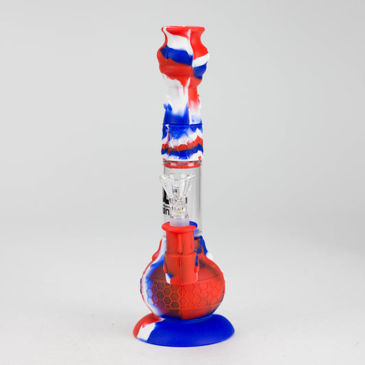 OG Original | 9" Silicone Honeycomb Water pipe (OG-SLB024)-Assorted