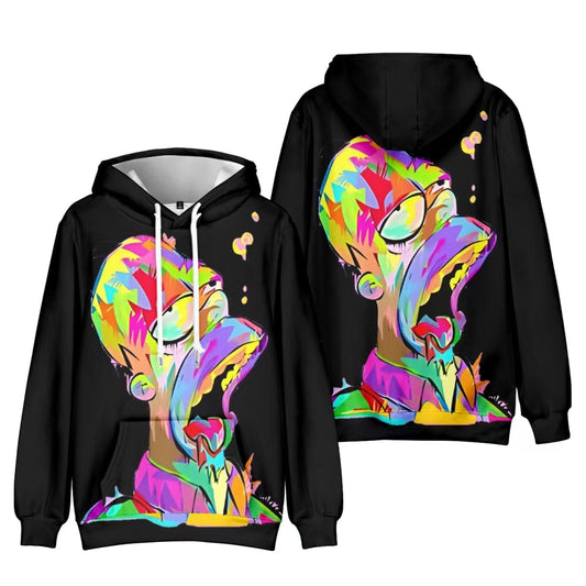 Color Splash Cartoon Hoodie