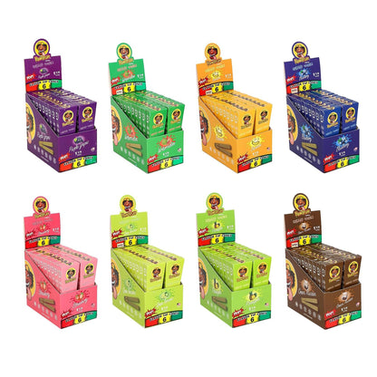 Honeypuff | 1 1/4 Size Fruit flavor tip 6pk Hemp cones Box of 20