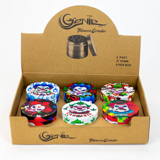 GENIE 4 parts 63 mm clown Metal grinder Box of 6