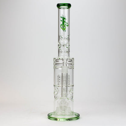 18" H2O glass water bong with triple mini shower head diffuser [H2O-5007]
