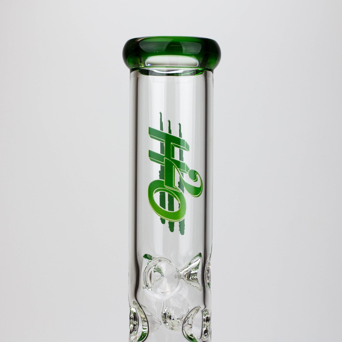 18" H2O glass water bong with triple mini shower head diffuser [H2O-5007]