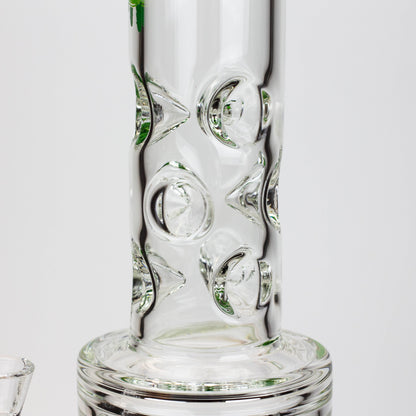 18" H2O glass water bong with triple mini shower head diffuser [H2O-5007]