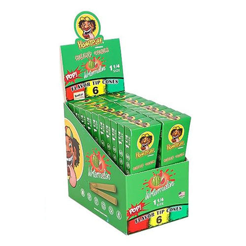 Honeypuff | 1 1/4 Size Fruit flavor tip 6pk Hemp cones Box of 20