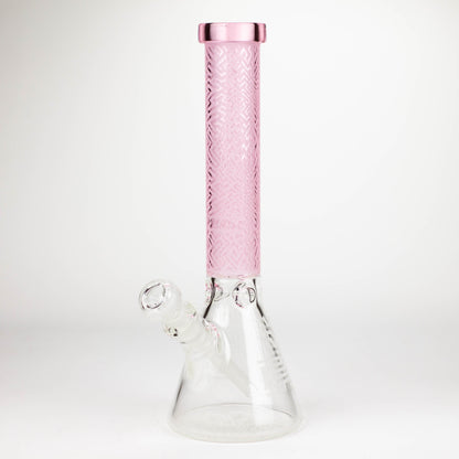 COBRA | 14" sandblasted geometric graphic 7 mm glass bong [YY04]_4